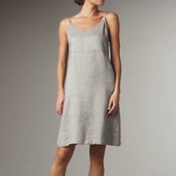 Eileen Fisher linen shimmer shift dress - Picture 2 of 8